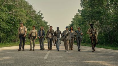 A group of teenage boys compete in an annual contest in new film "The Long Walk," where they must maintain a certain walking speed or get shot. Directed by Francis Lawrence based on the book by Stephen King.