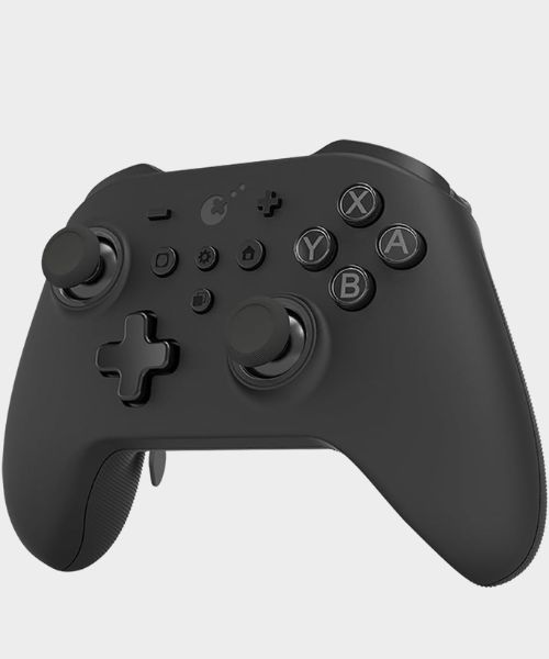 A black Gulikit KK3 max controller facing slightly away from the camera