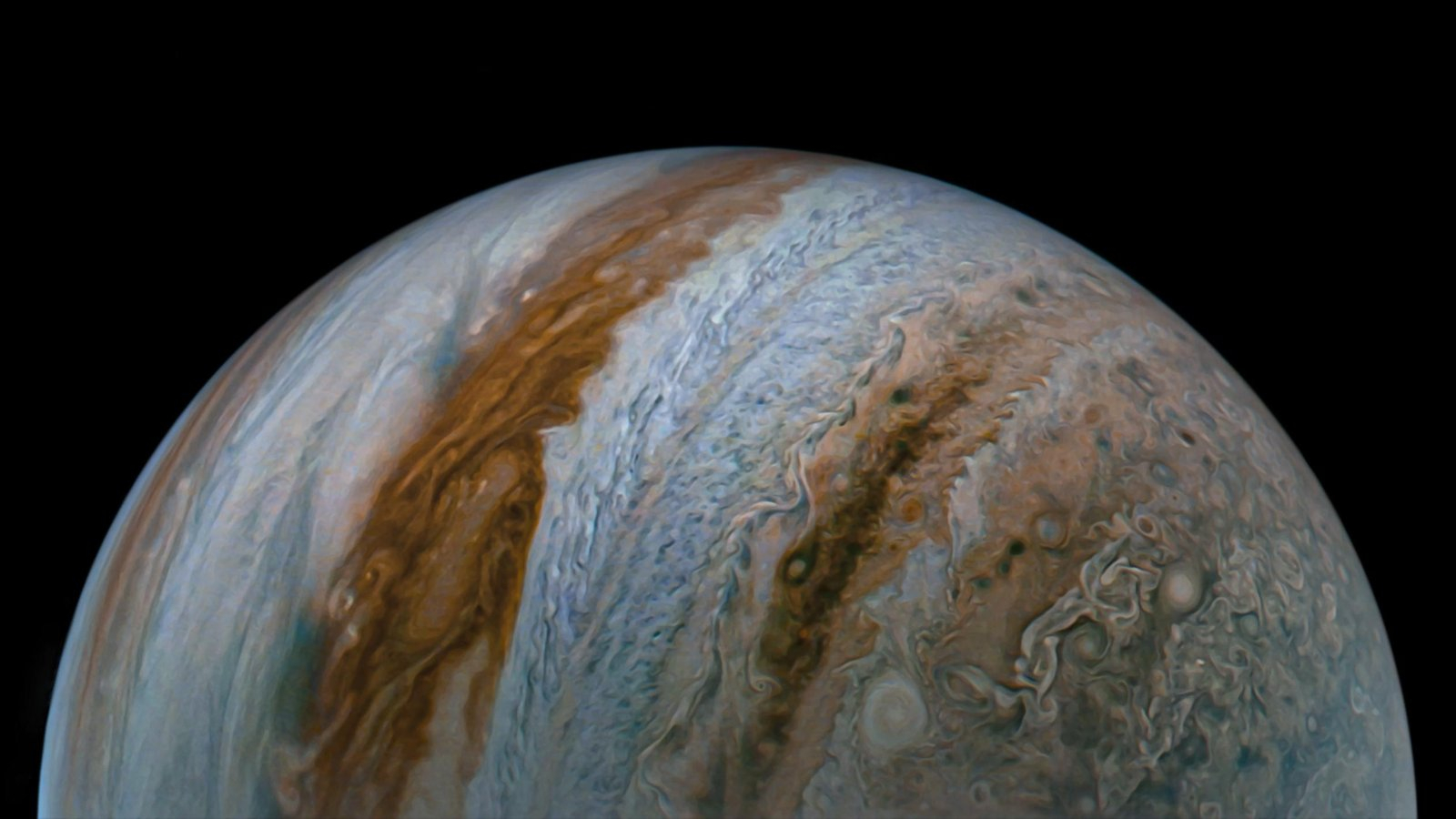 Strangely fluctuating jet deepens mystery of Jupiter’s Great Blue Spot Space