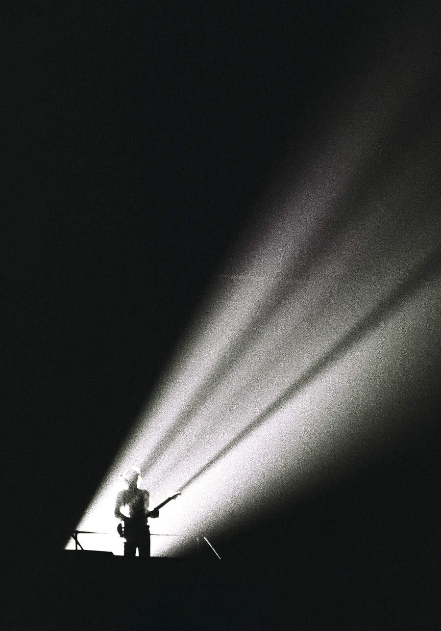 Pink Floyd perform on stage at Earl's Court in London during The Wall tour, 6th August 1980.
