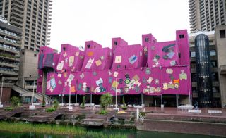 barbican in pink cloth