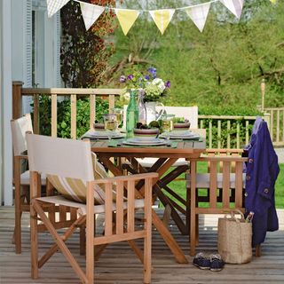 sit out with wooden dining set