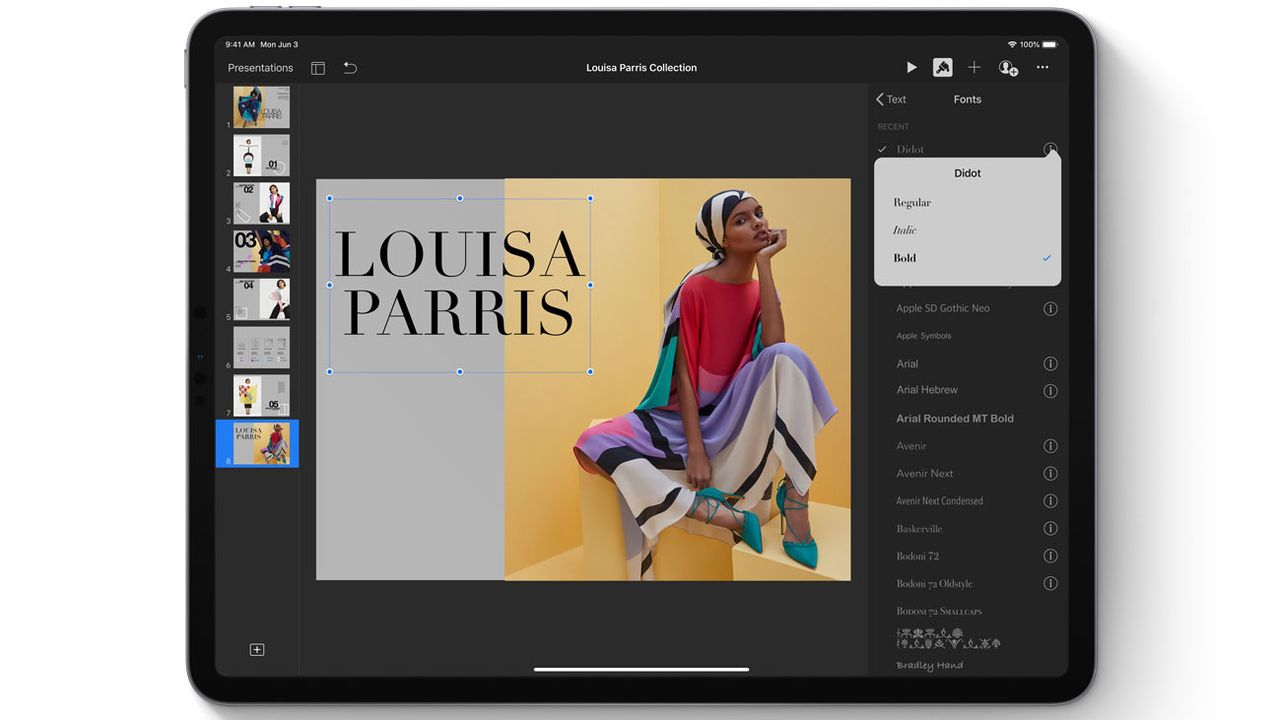 There's a bunch of new custom fonts on iPadOS. Image Credit: Apple