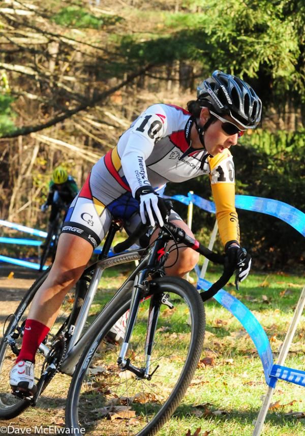 Arley Kemmerer (C3-Athletes Serving Athletes) having one of her best cyclocross races ever
