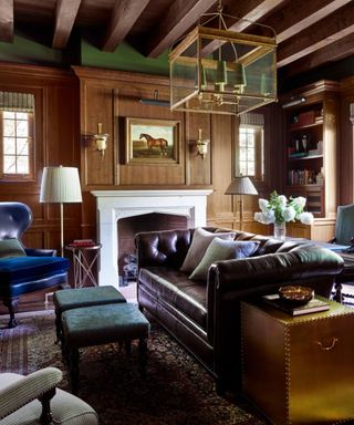 Traditional paneled home library