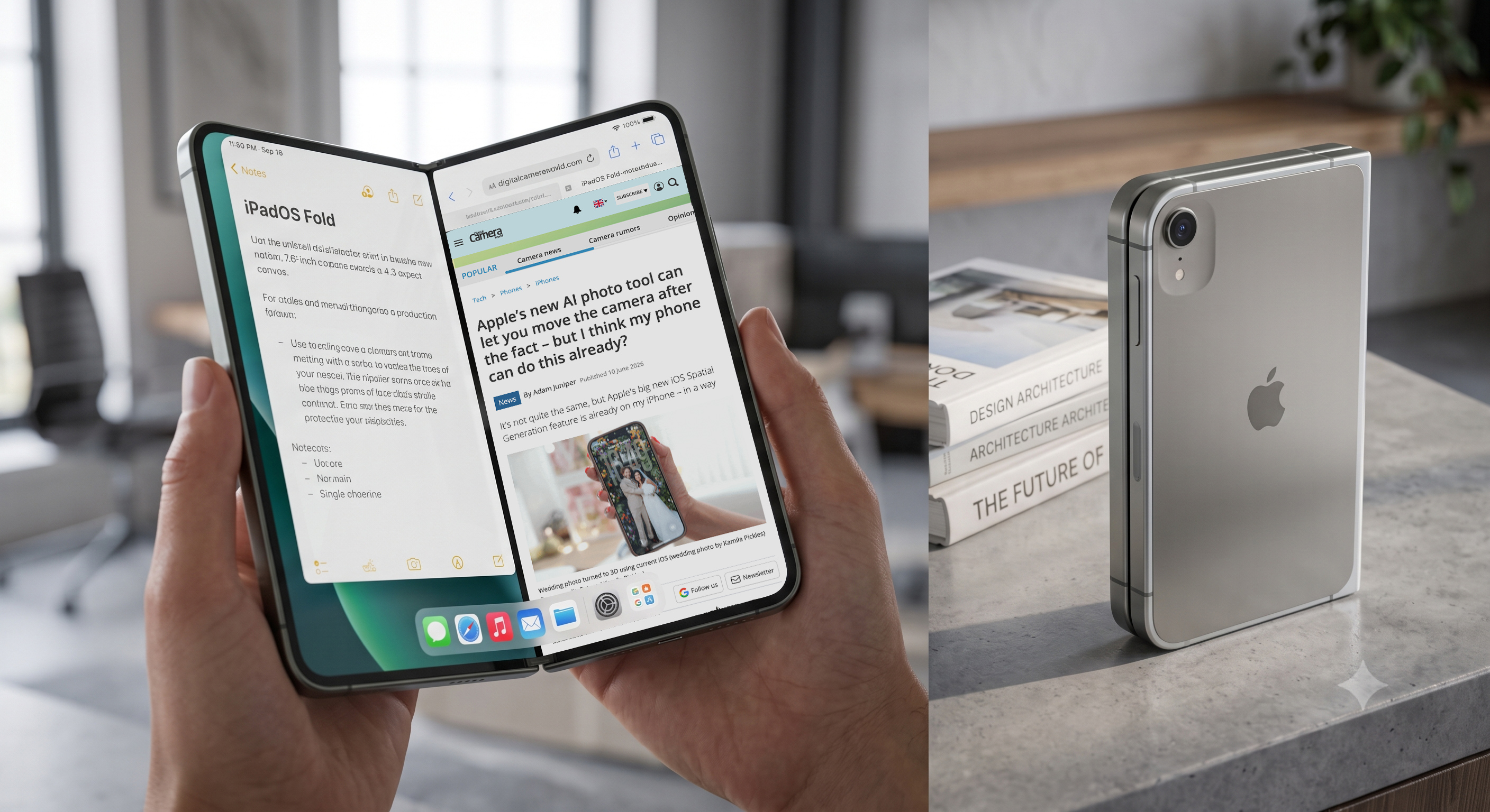 iPhone Fold rendering created using AI