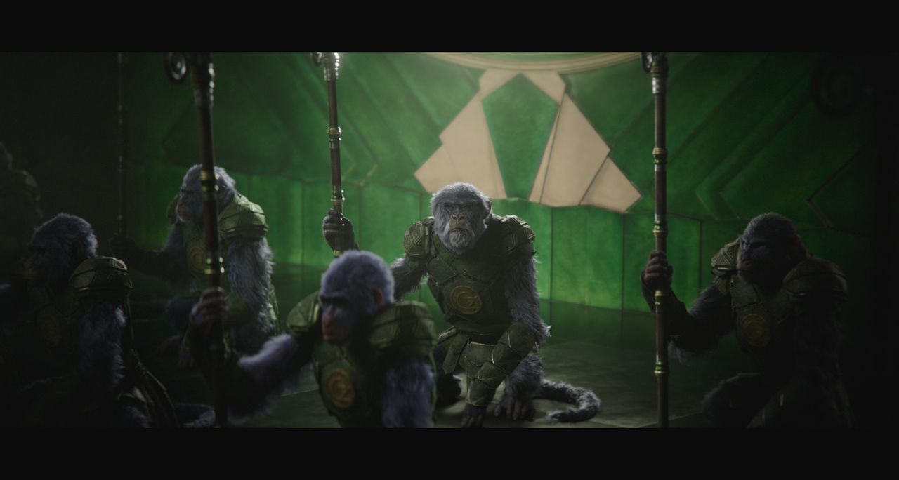 Making Wicked's VFX flying monkeys; a person on a film stage, turned into a CG flying monkey