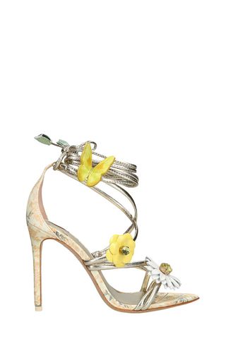 Best summer shoes: Sophia Webster x LoveShackFancy Wildflower leather and woven heeled sandals