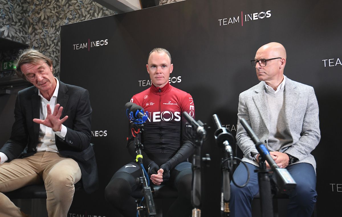 Ratcliffe, Froome, and Brailsford face the media