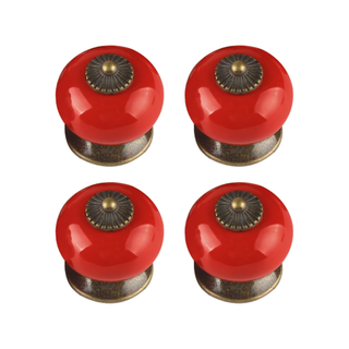 red ceramic knobs