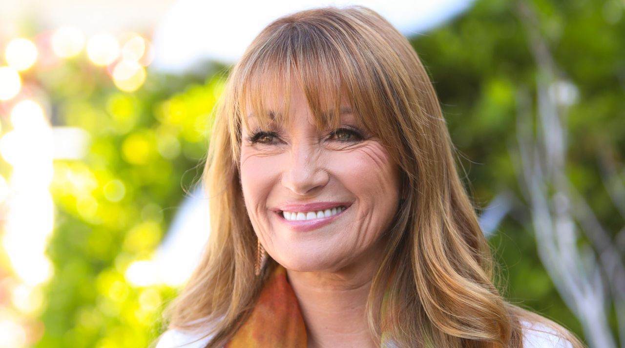 : Actress Jane Seymour visits Hallmark Channel&#039;s &quot;Home &amp; Family&quot; at Universal Studios Hollywood on November 01, 2019 in Universal City, California.