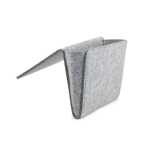 Kikkerland Boiled Wool Bedside Pocket, 22x 28.2x 4 Cm, Grey