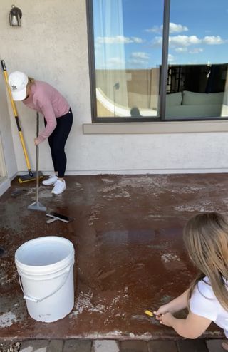 removing patio paint