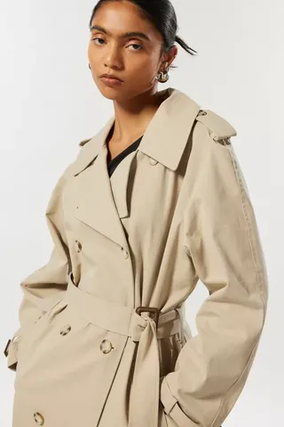 Light Before Dark Longline Cotton Trench Coat