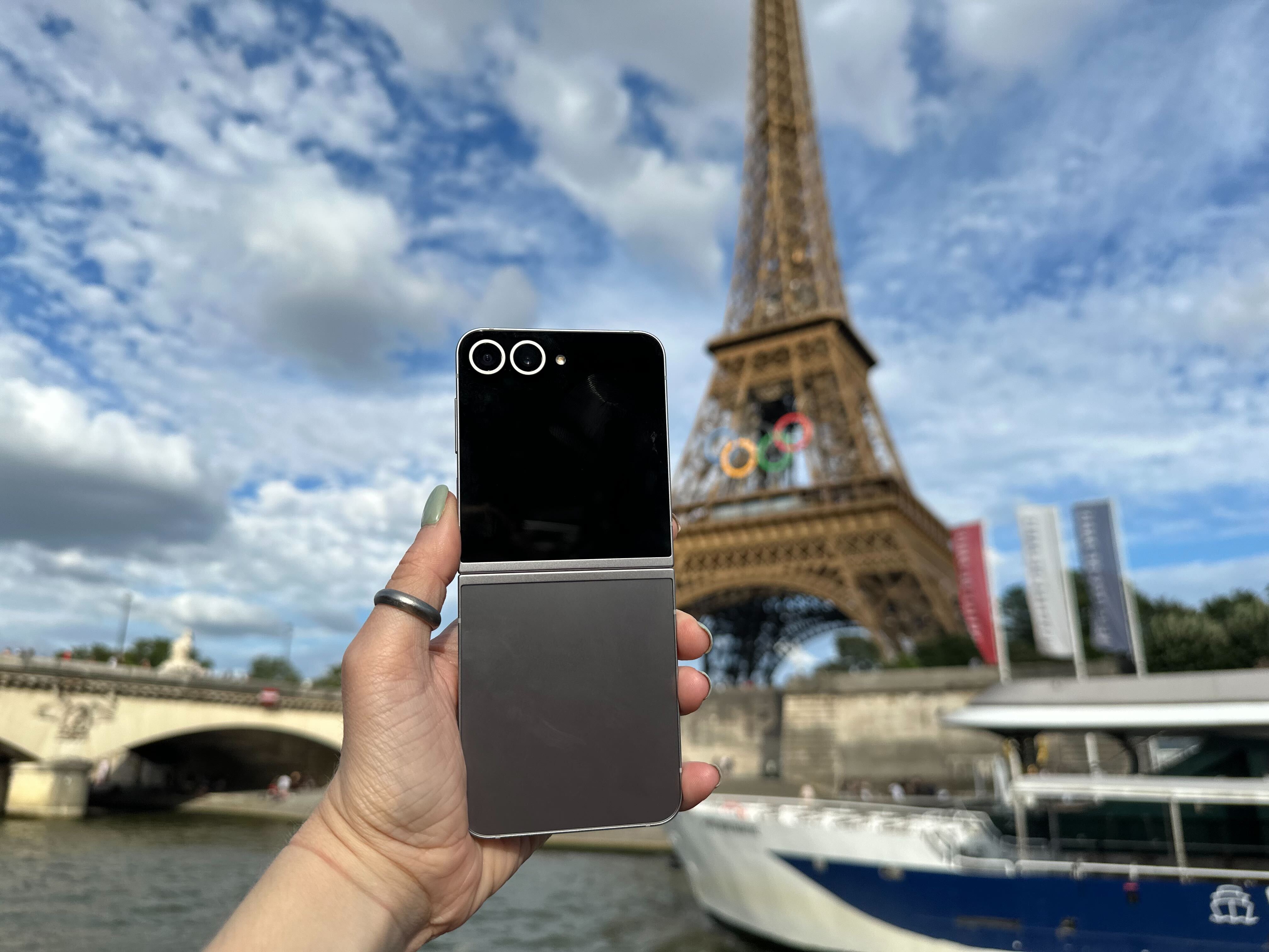 The Samsung Galaxy Z Flip 6 in Paris