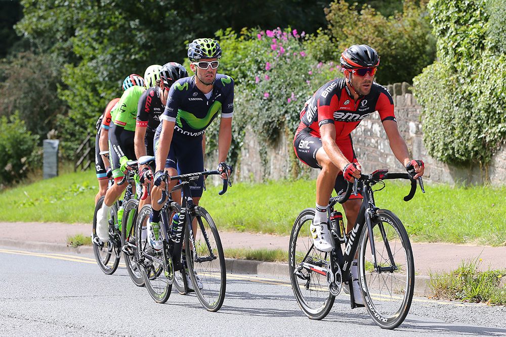 The breakaway during stage 5 at the Tour of Britain