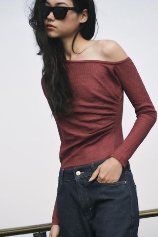 Ruched Knit Top