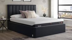 A lifestyle image of the Tempur Pro Air SmartCool mattress on a bed base with pillows