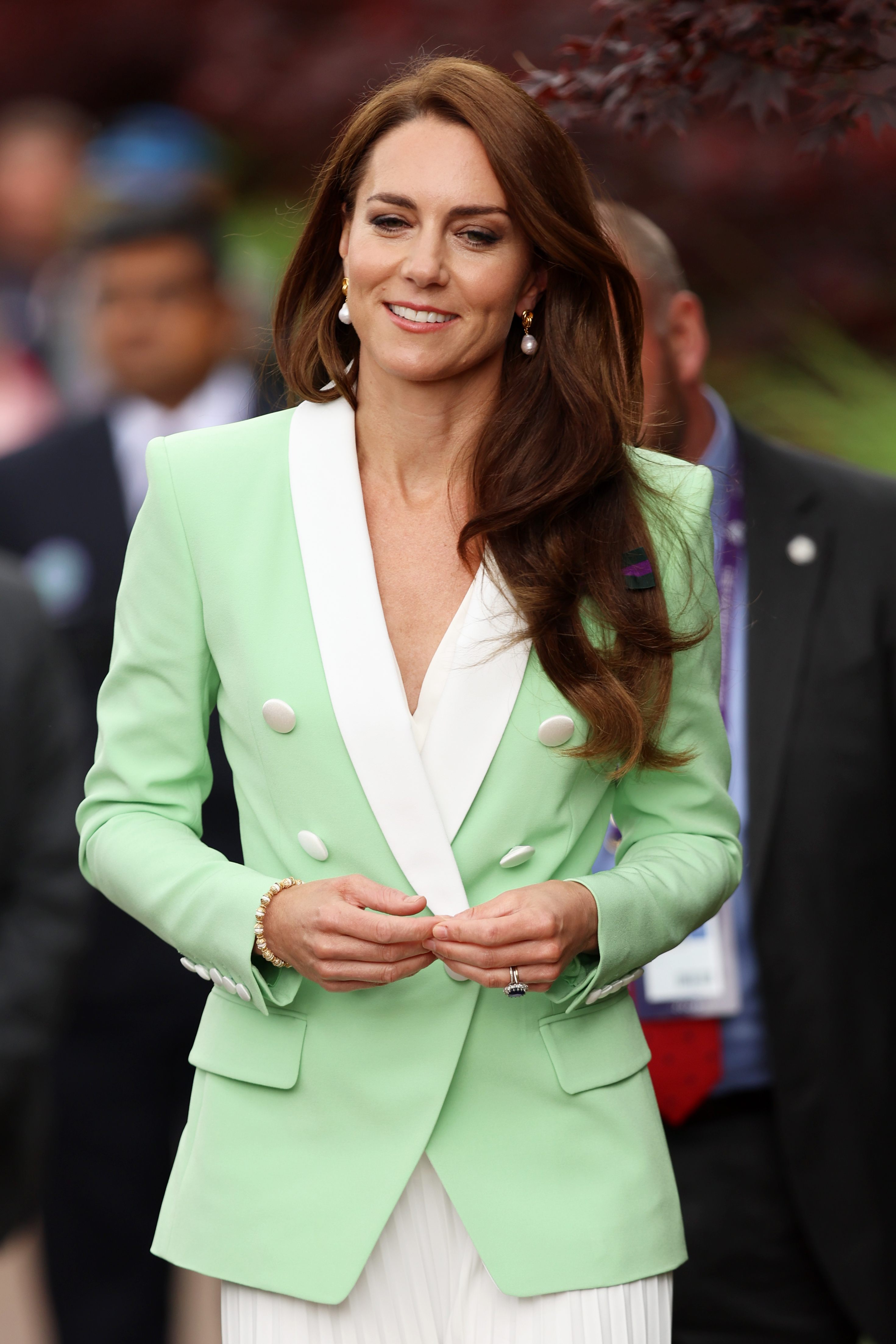 Catherine, Princess of Wales is seen during day two of The Championships Wimbledon 2023 at All England Lawn Tennis and Croquet Club on July 04, 2023 in London, England