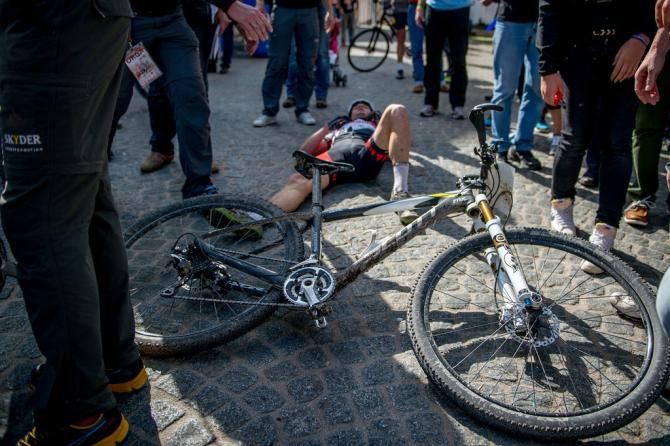 Markus Bauer after finishing stage 3
