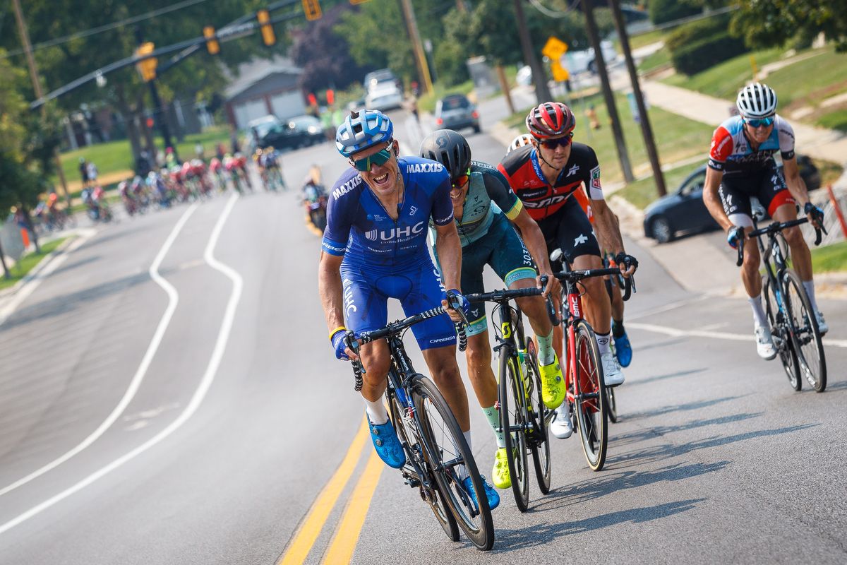 Serghei Tvetcov climbs in the breakaway during stage 4 at the Tour of Utah