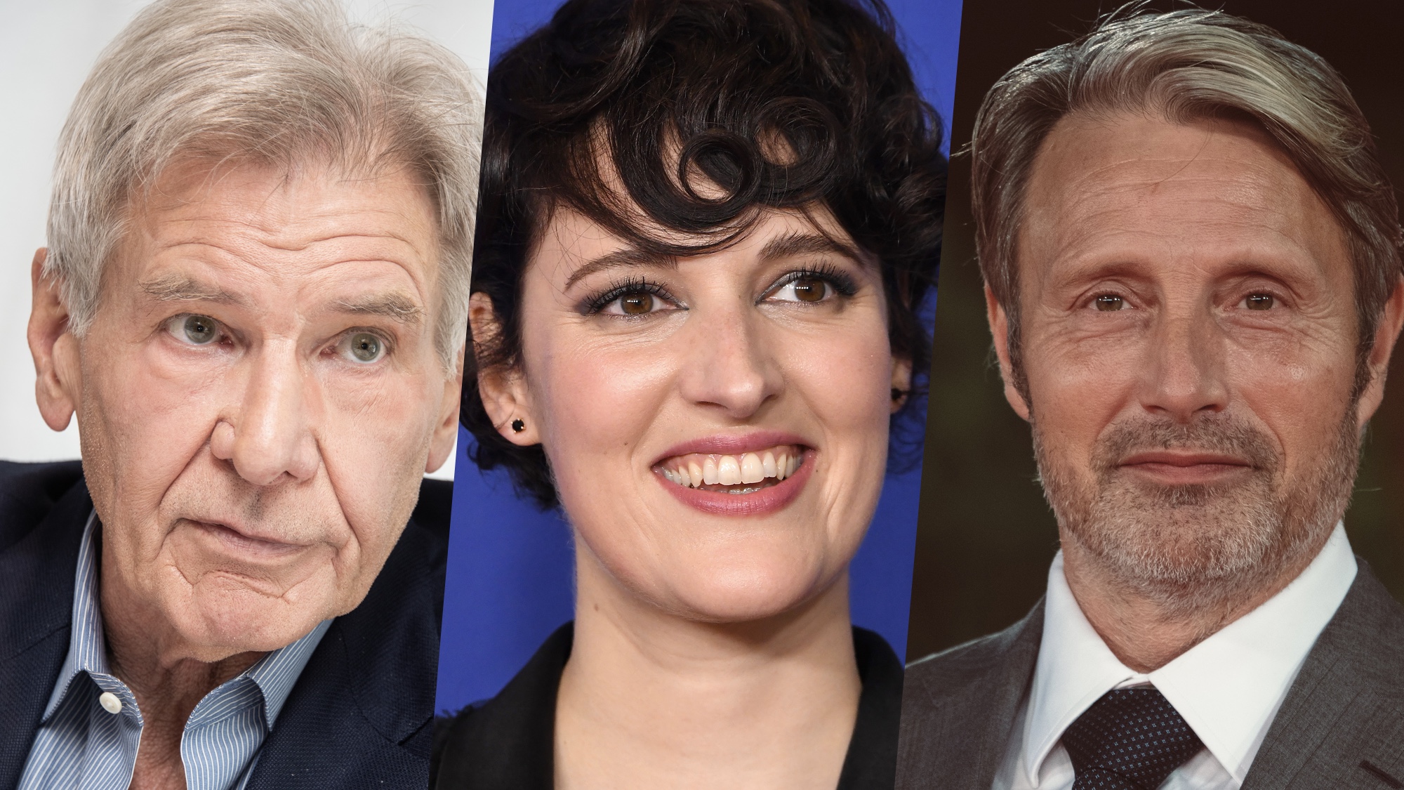 (L to R) Harrison Ford, Phoebe Waller-Bridge and Mads Mikkelsen will be in Indiana Jones 5