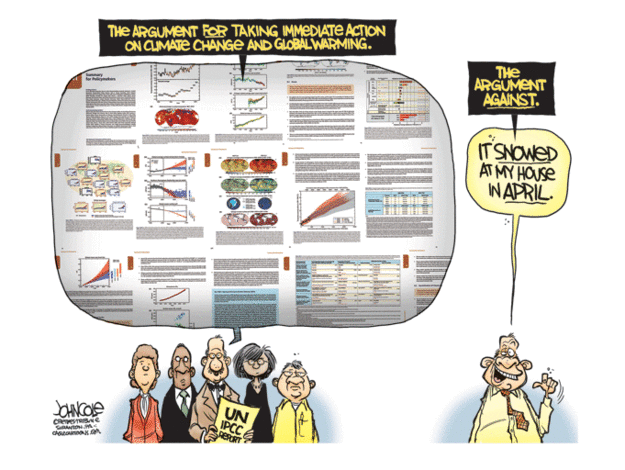 Editorial cartoon climate change report