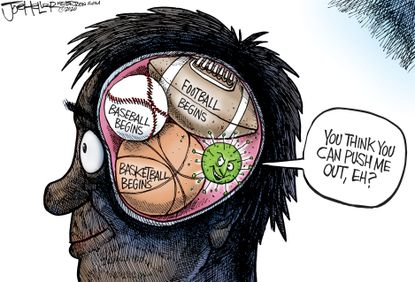 Editorial Cartoon U.S. sports coronavirus