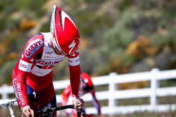 Riders with heads down and not looking at the steep climb to come.