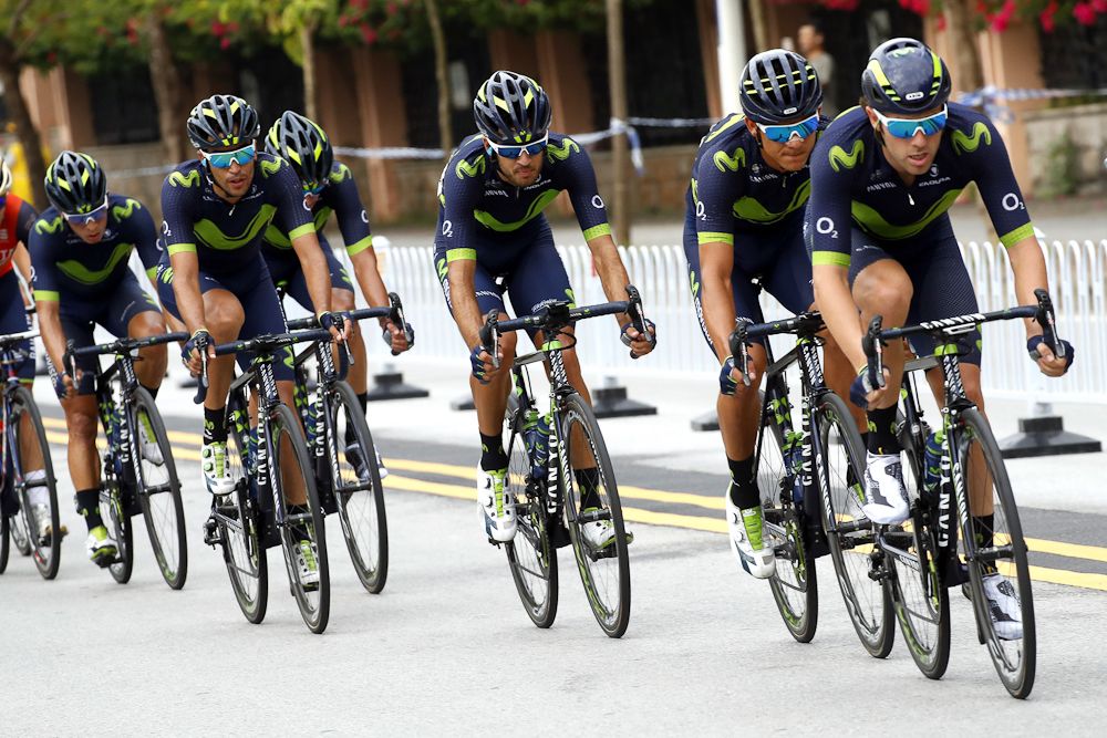 Movistar line up at the Tour of Guangxi