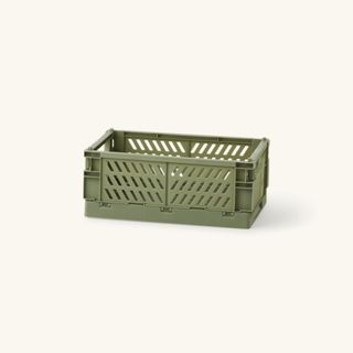 Green folding crate