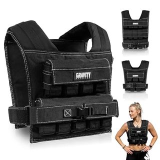 Gravity Fitness Weighted Vest for Men & Women - Adjustable Fitness Weight Vest for Workout, Running, Walking, Strength Training, & Calisthenics Training Home & Commercial Gym - 10kg / 20kg / 30kg