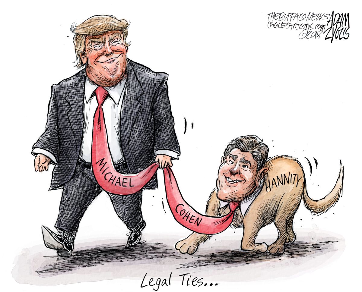 Political cartoon U.S. Trump Sean Hannity Michael Cohen | The Week