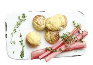 Rhubarb, blood-orange and ginger heart pie