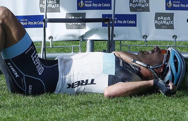 Paris-Roubaix: Flat out. Fabian Cancellara (Leopard Trek) had to settle for second in Roubaix.