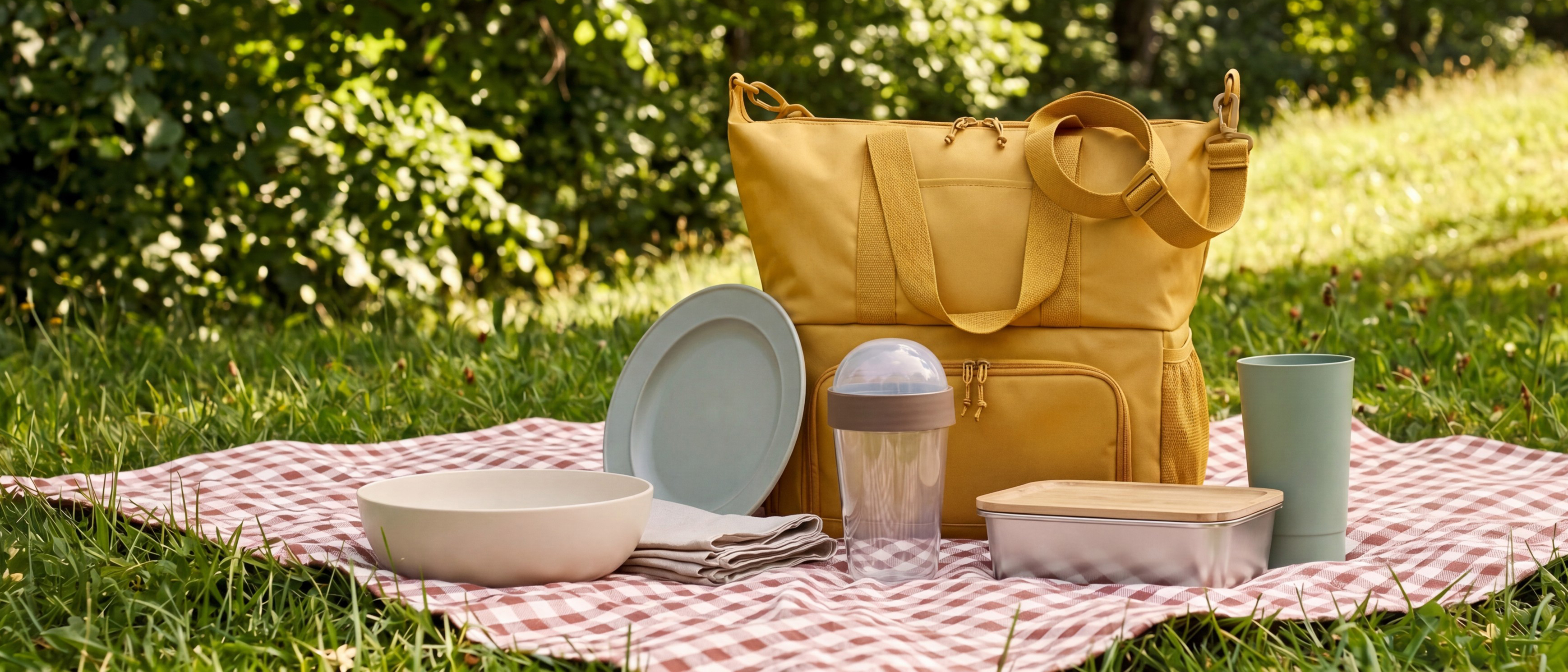 Ikea picnic set in a grassy setting
