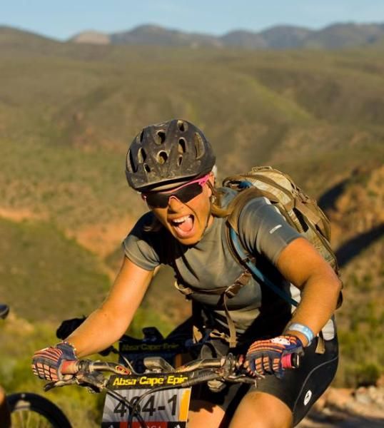 Anka Martin racing in the Cape Epic Mountain Bike Stage Race. She will partner with Tracy Moseley for the 2011 edition.