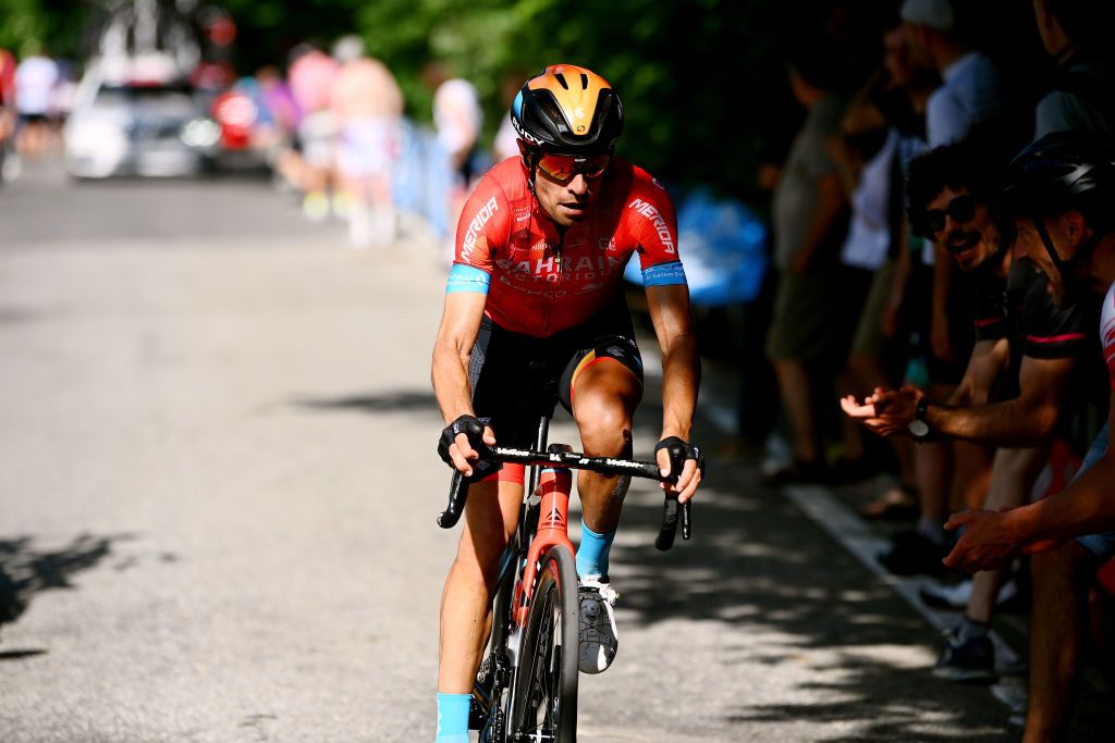 TURIN ITALY MAY 21 Mikel Landa Meana of Spain and Team Bahrain Victorious during the 105th Giro dItalia 2022 Stage 14 a 147km stage from Santena to Torino Giro WorldTour on May 21 2022 in Turin Italy Photo by Tim de WaeleGetty Images