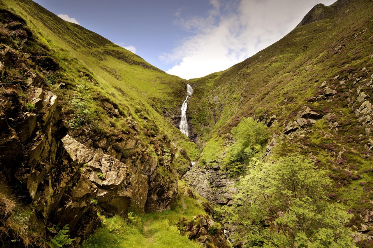 The Grey Mare&#039;s Tail waterfall near Moffat, Dumfries and Galloway.