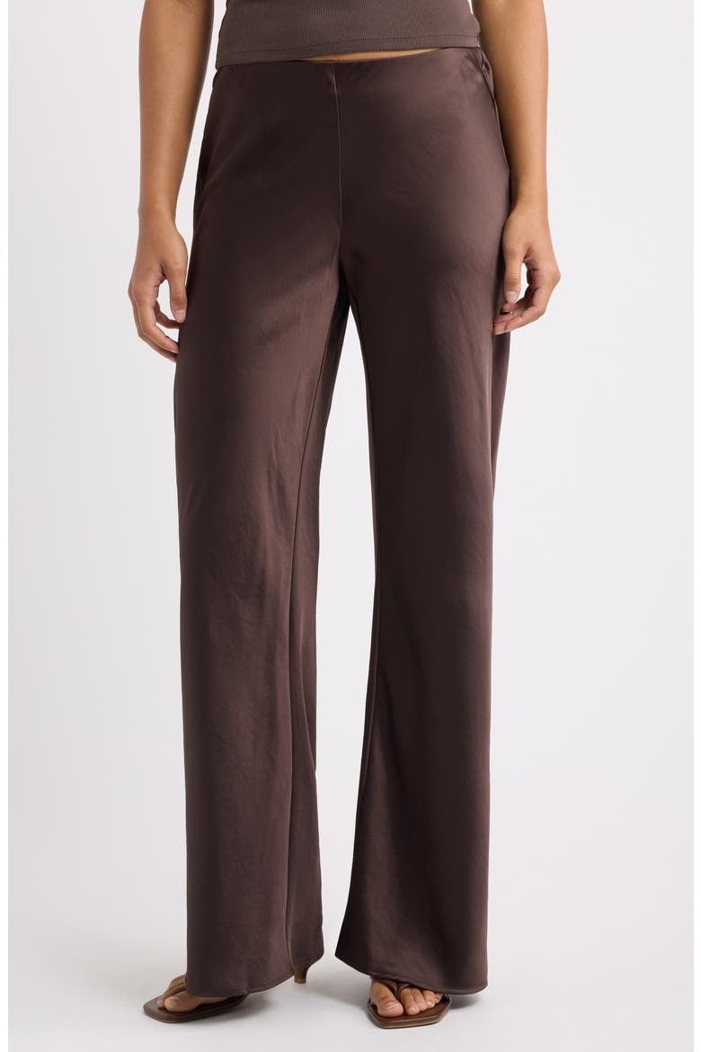 Satin Bias Low Rise Pants