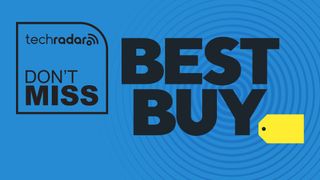 Best Buy logo on a blue background beside text that reads Don't Miss