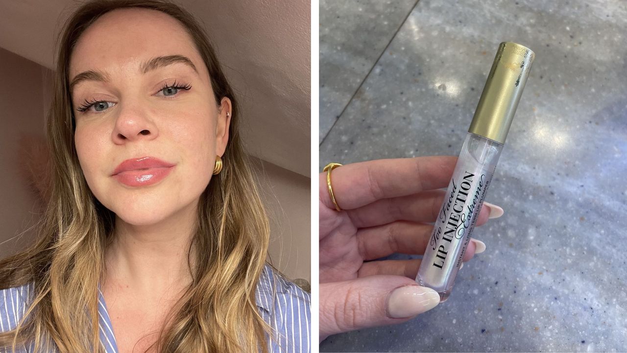 valeza wearing the too faced lip injection extreme lip plumper