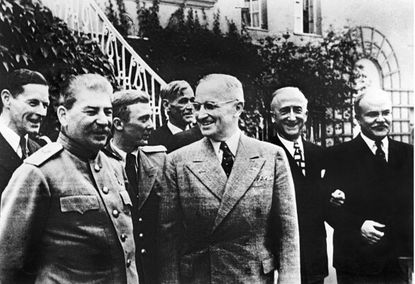 Stalin and Truman at Potsdam 