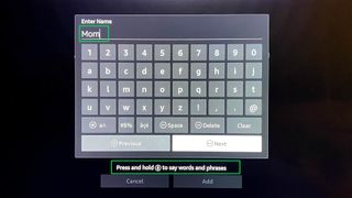 How to add Fire TV profiles - enter name