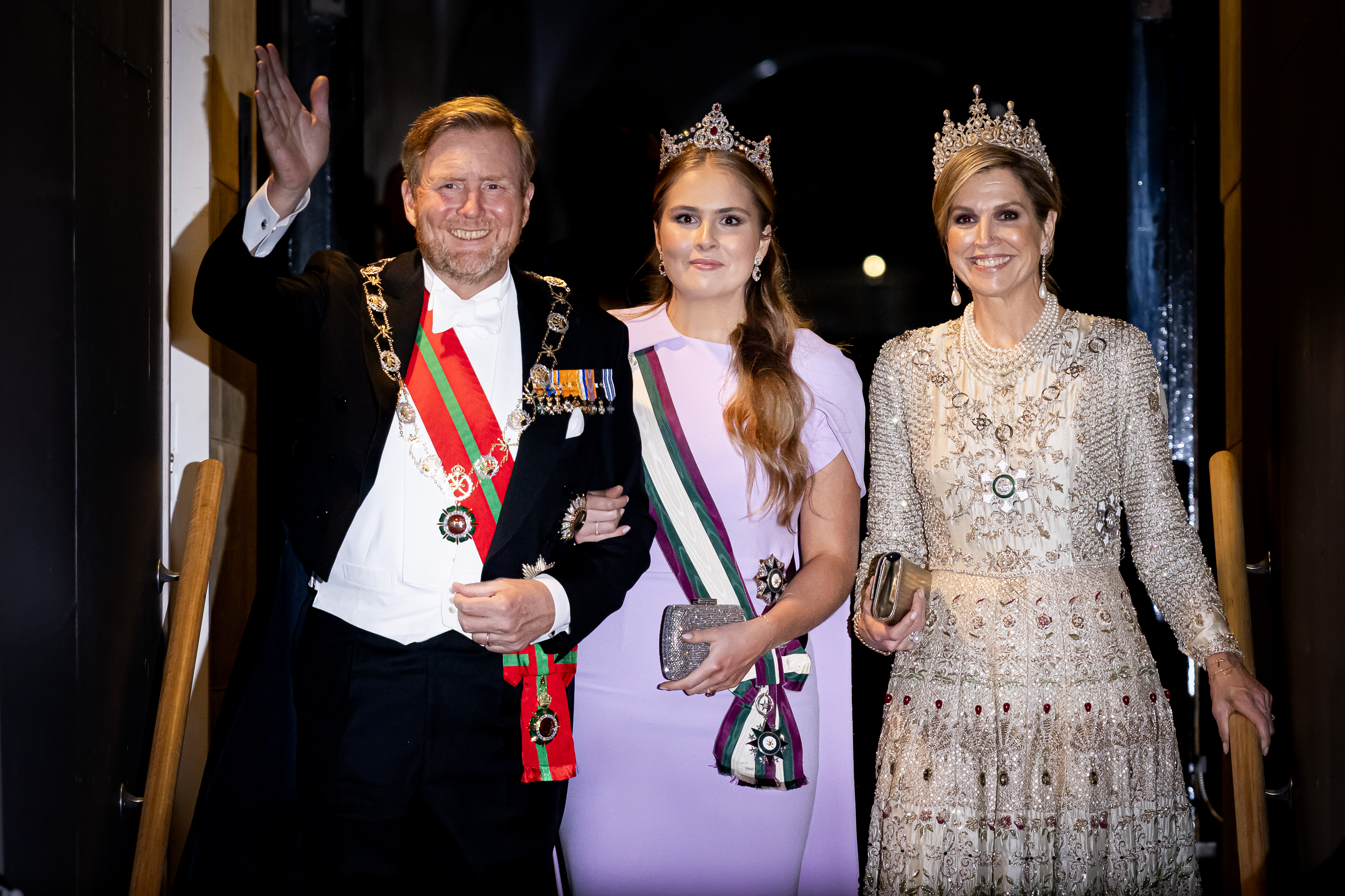 King Willem-Alexander of The Netherlands, Princess Catharina-Amalia of The Netherlands and Queen Maxima of The Netherlands