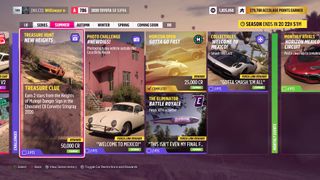 Forza Horizon 5 treasure hunt new heights challenge on festival playlist page