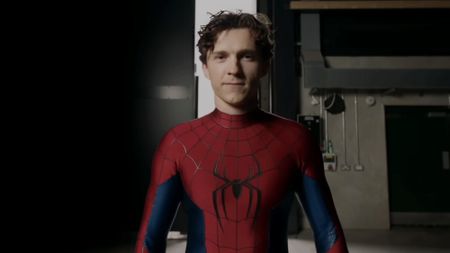 Tom Holland shows off the new and improved Spider-Man suit for 'Brand New Day' in the first look.