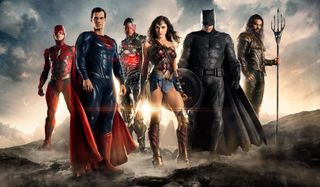 Superman with other Justice Leaguers