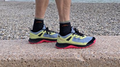 Hiking wearing the Keen Hightrek walking shoes