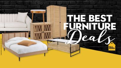 A graphic promoting Black Friday furniture deals